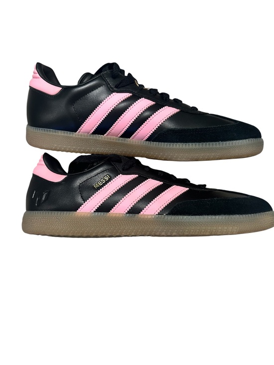 adidas Shoes - adidas Black & Pink Leather Samba Messi Sneakers Womens 10.5 Men 9 NWT